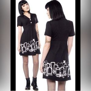 Sourpuss Rosie Gravedigger Dress Goth Sz M